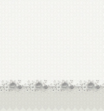 Set lenzuola in Flanella con Trattamento Antipilling - Flori Grigio